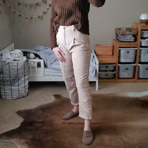 High waisted corduroy trousers